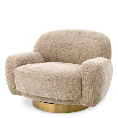 Swivel Chair Udine Lyssa sand by Eichholtz