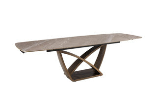 Vanessa Extra large Extending Dining Table Rectangle 1800/2600 with beautiful base.-Renaissance Design Studio