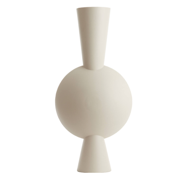 Vase deco 22x14x40 cm KAVANDU cream-Renaissance Design Studio