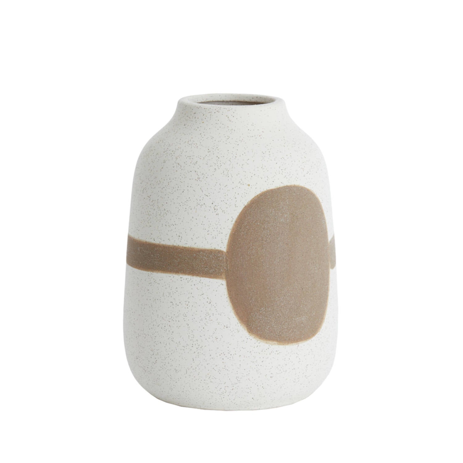 Vase deco & DANAI ceramics matt cream-brown-Renaissance Design Studio