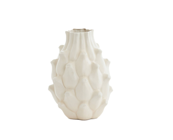 Vase deco TAYA ceramics cream-Renaissance Design Studio