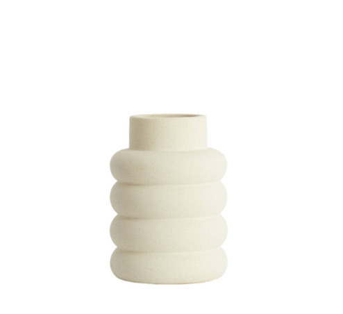 Vase deco TRIORA ceramics matt cream-vase-Renaissance Design Studio