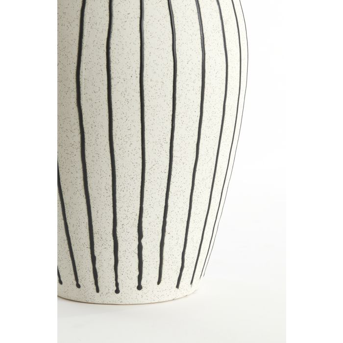 Vase Diana ceramics cream-black Large-Renaissance Design Studio