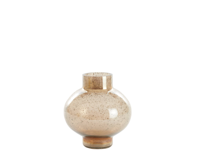 Vase DUSIT glass stone finish amber-vase-Renaissance Design Studio