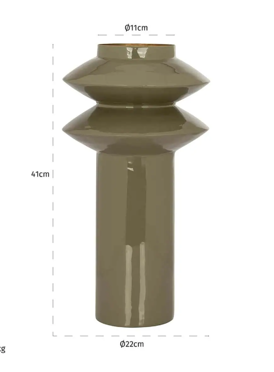 Vase Florence in olive