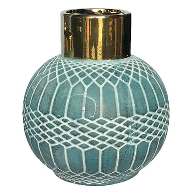 VASE PALE JADE  WITH GOLD