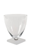 Vase with frosted glass base