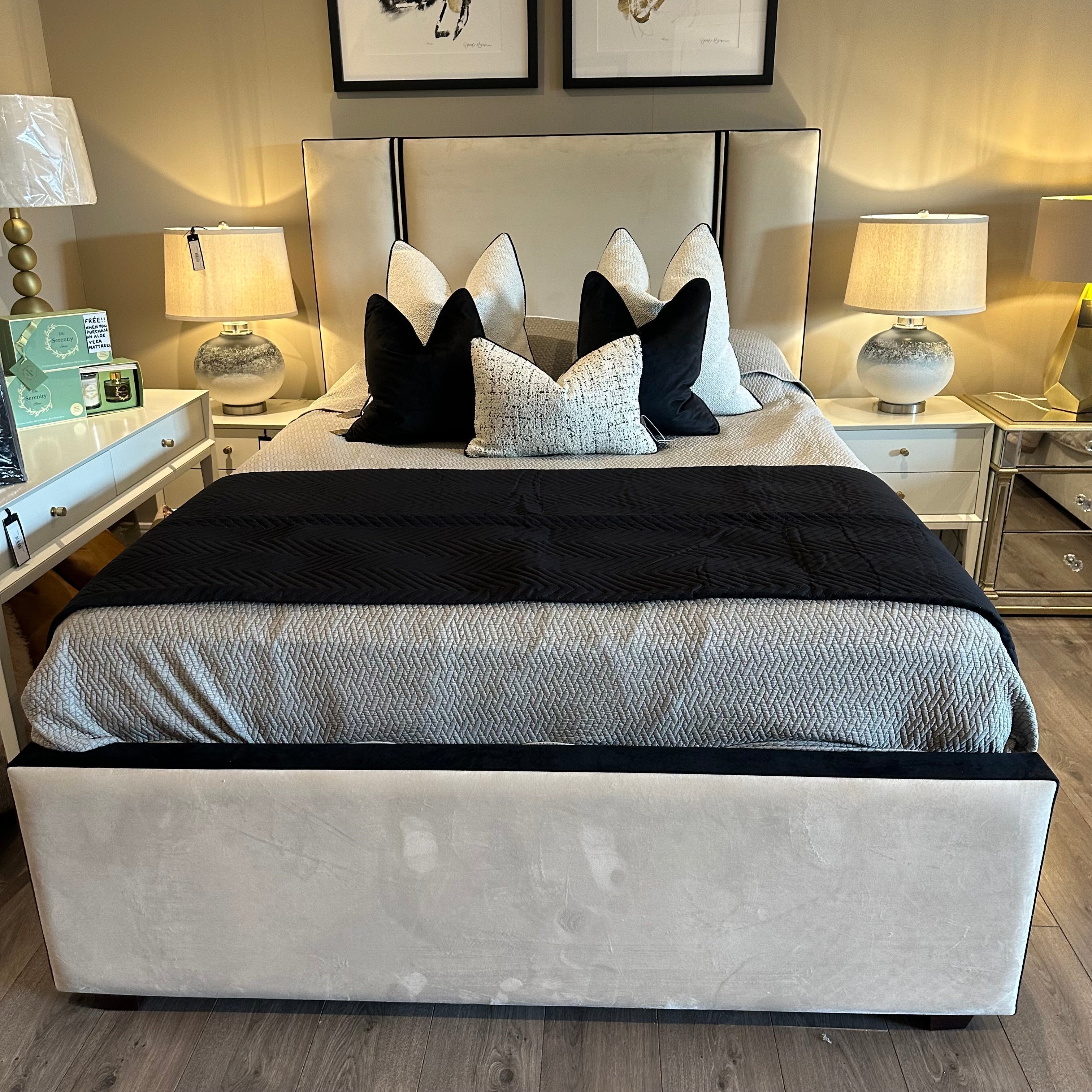 Veda custom made bed and headboard-Renaissance Design Studio