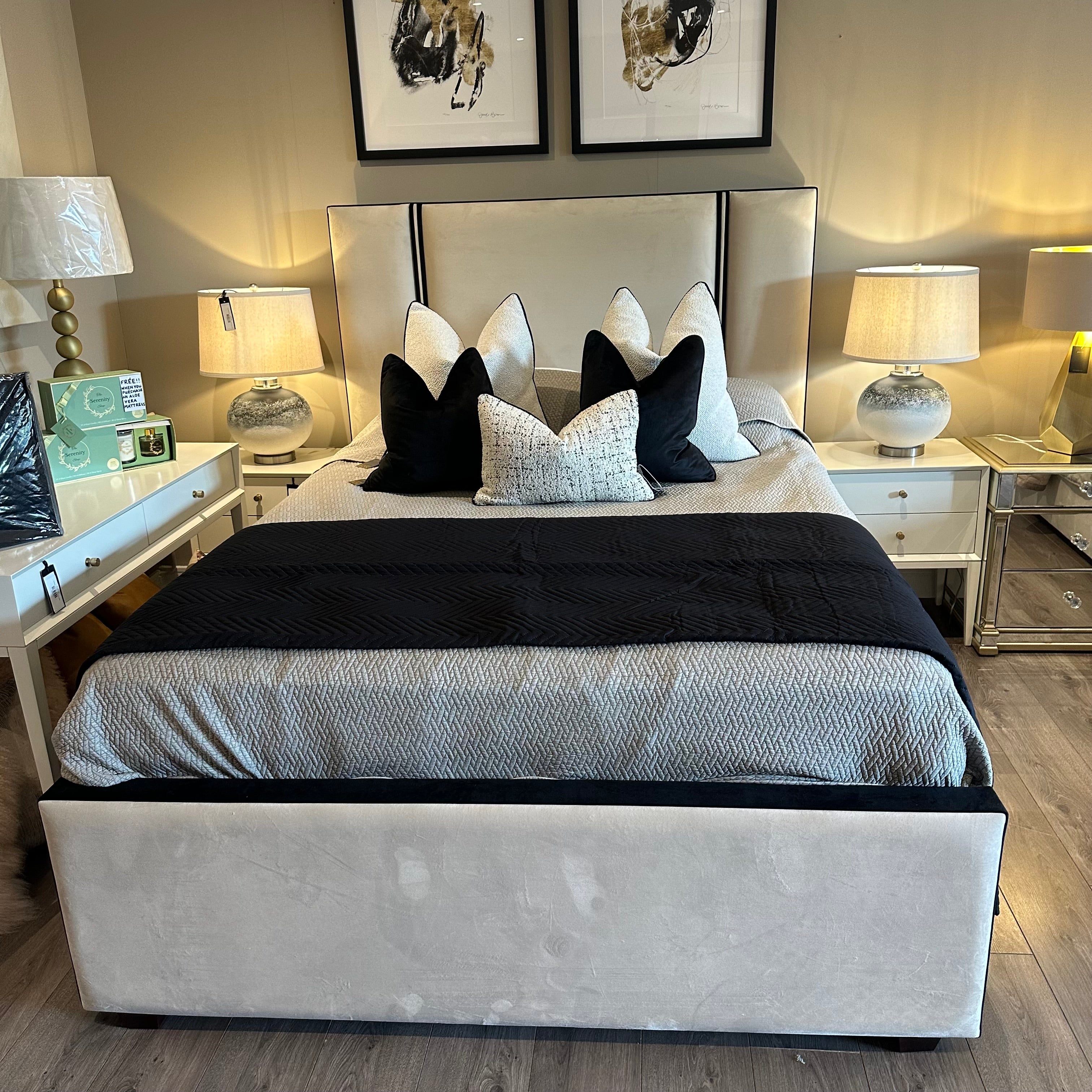 Veda custom made bed and headboard-Renaissance Design Studio