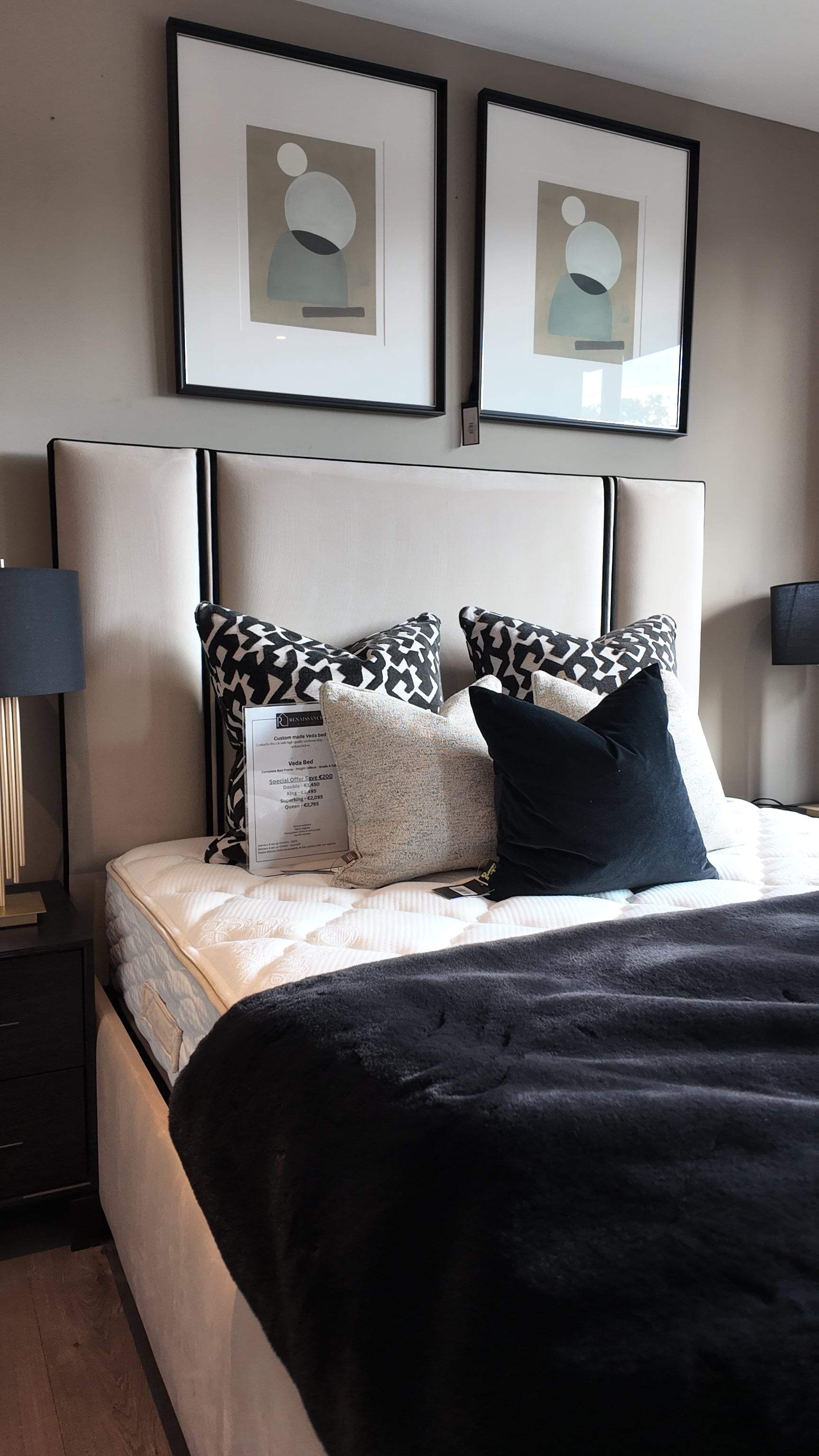Veda Custom Made Bed and Headboard-custom bed-Renaissance Design Studio