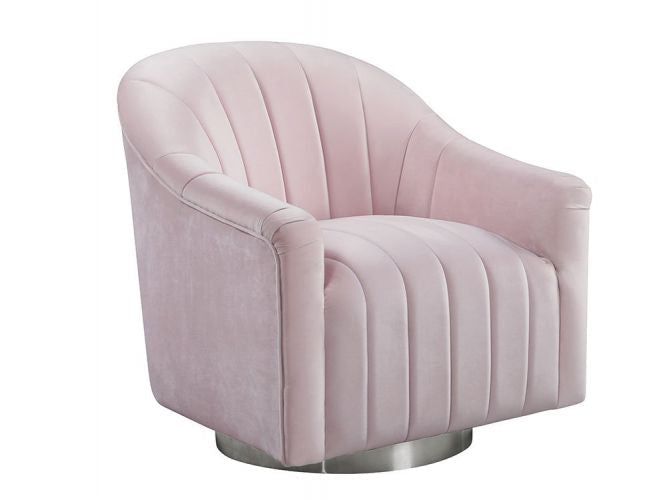 Vega pink swivel chair last one clearance deal-Renaissance Design Studio