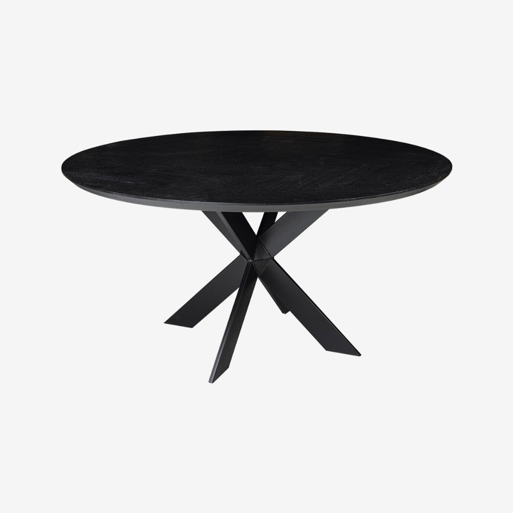 Vera round solid oak custom dining table-Renaissance Design Studio