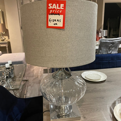 Verona glass table lamp last one on clearance offer