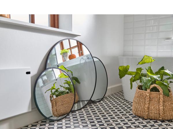 Villa Collection Round Vardo Mirror Dia Black 100cm-Renaissance Design Studio