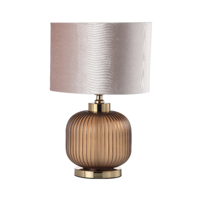 Villa table lamps with champagne shade