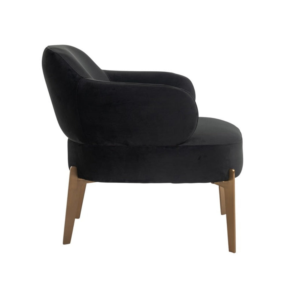 Visage   designer occasional chair in velvet choice of colours