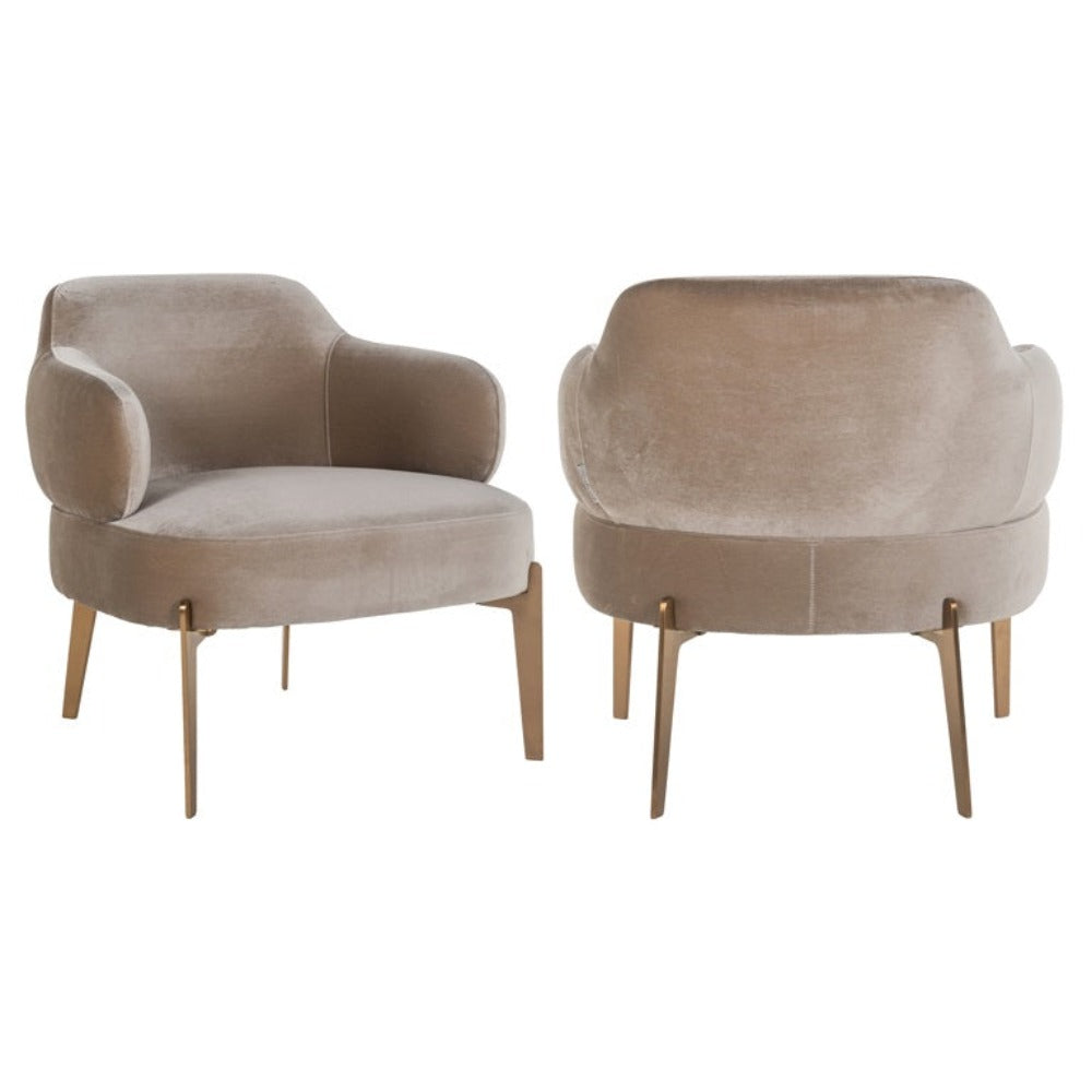 Visage designer occasional chair in velvet choice of colours-Renaissance Design Studio