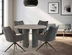 Vitality swivel dining chair in PU