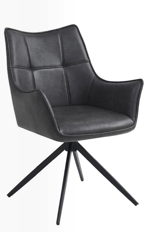 Vitality swivel dining chair in PU