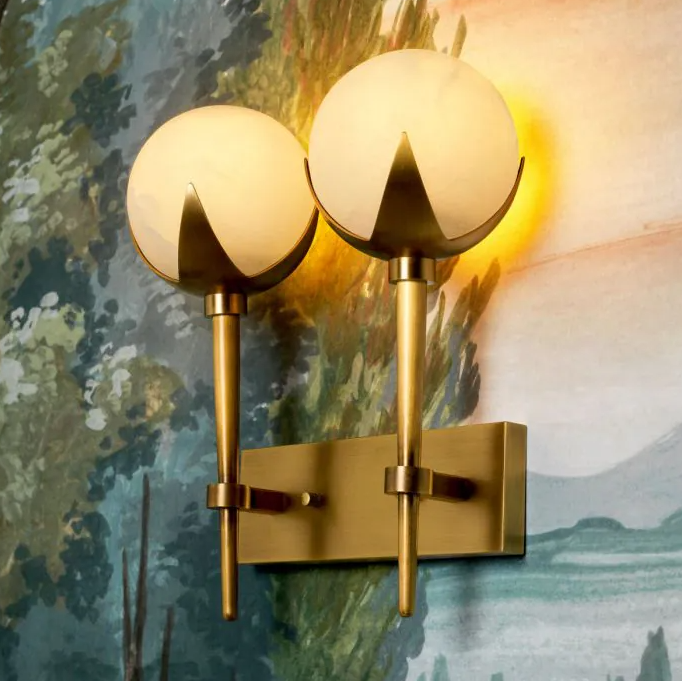 Wall Lamp Alesa Double by Eichholtz-Renaissance Design Studio