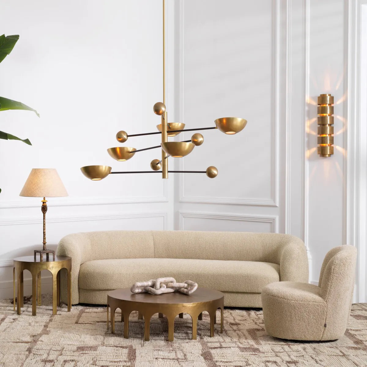 Wall Lamp Manetti L Vintage brass by Eichholtz-Renaissance Design Studio