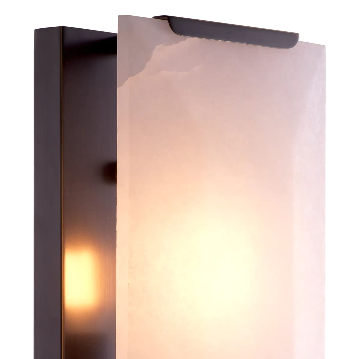 Wall Lamp Ortiz Bronze highlight finish w alabaster by Eichholtz-Renaissance Design Studio
