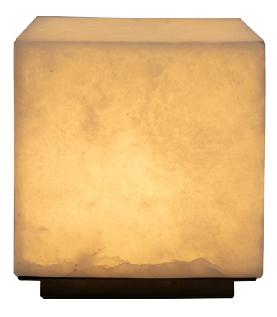 Wellness Table Lamp Alabaster With Brushed Bronze-Renaissance Design Studio
