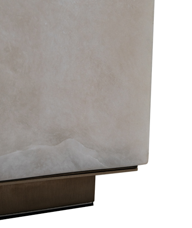 Wellness Table Lamp Alabaster With Brushed Bronze-Renaissance Design Studio