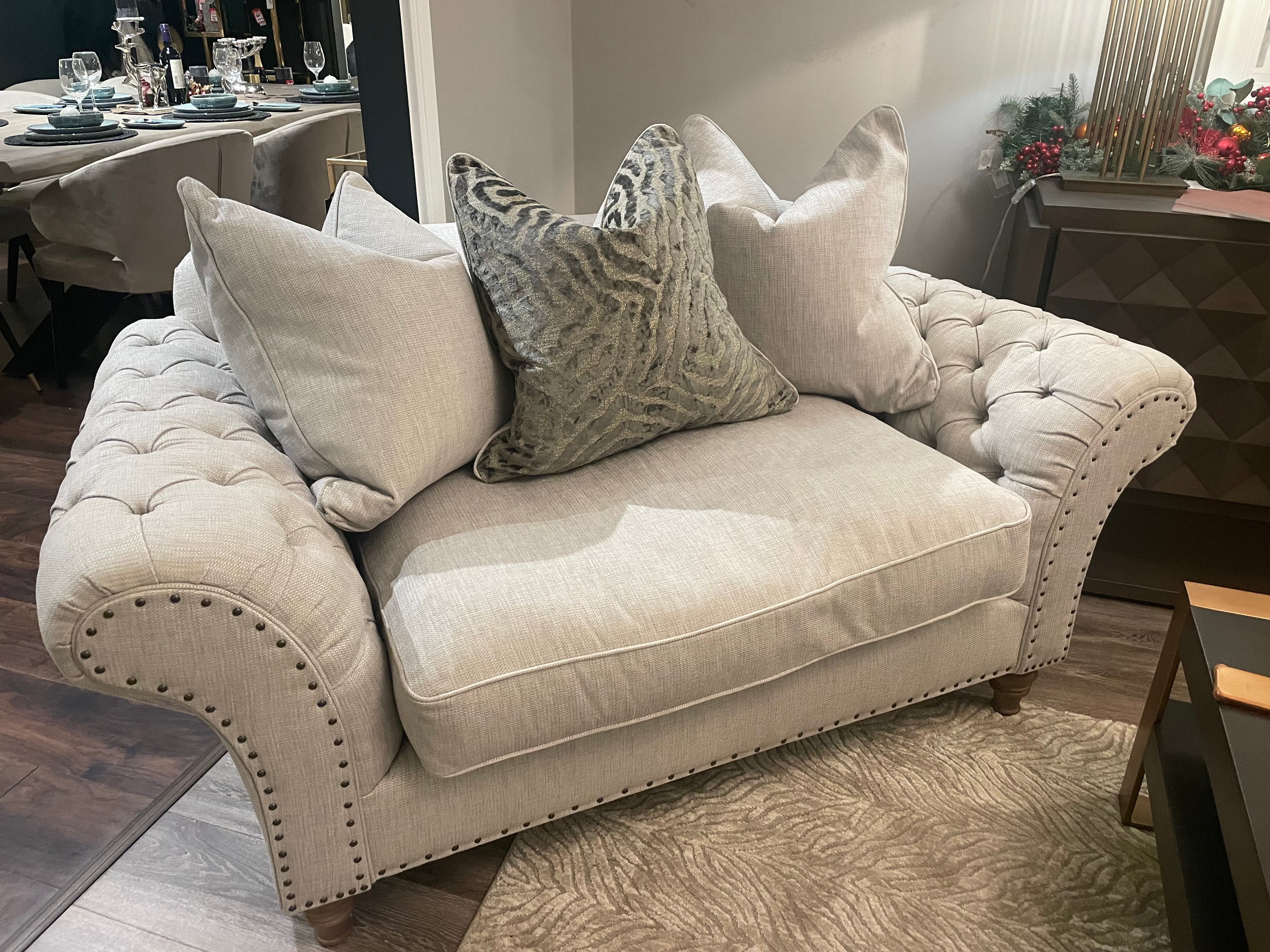 Westbridge Keaton sofa XL plus Loveseat Suite in Jersey flannel fabric . Available from stock and big reduction-Sofa-Renaissance Design Studio