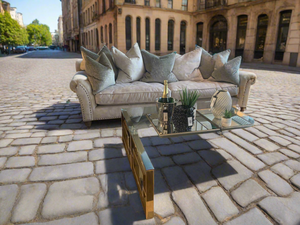 Westbridge Keaton sofa XL plus Loveseat Suite in Jersey flannel fabric . Available from stock and big reduction