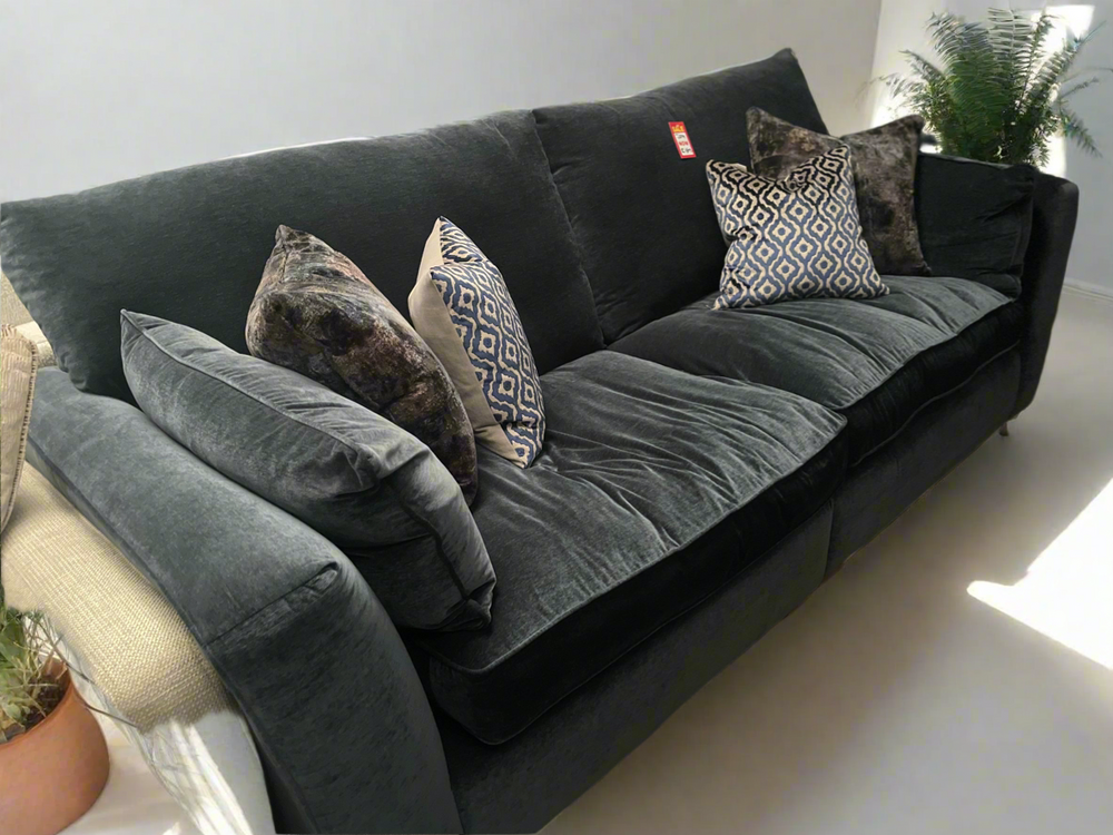 Westbridge Maxwell super sofa in Kyra  Indigo fabric stock model reduced last one !
