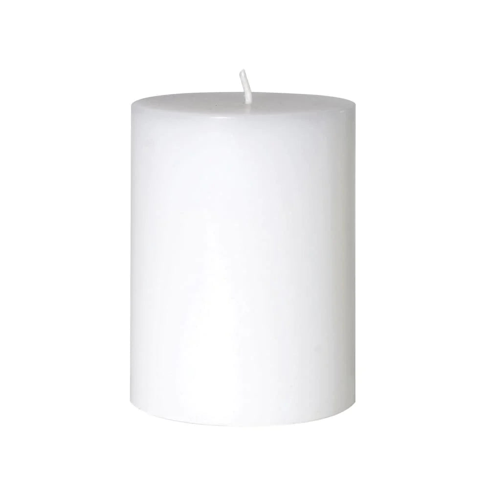 White Candle 10x7cm-Renaissance Design Studio