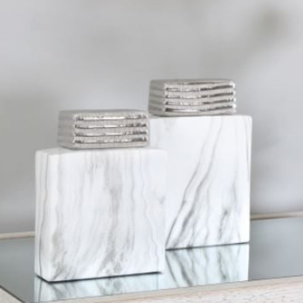 white rectangle ginger jar large various reduced-Renaissance Design Studio