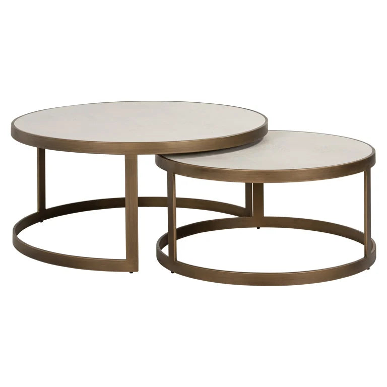 Whitebone Coffee tables set  of 2  in Verona Grey