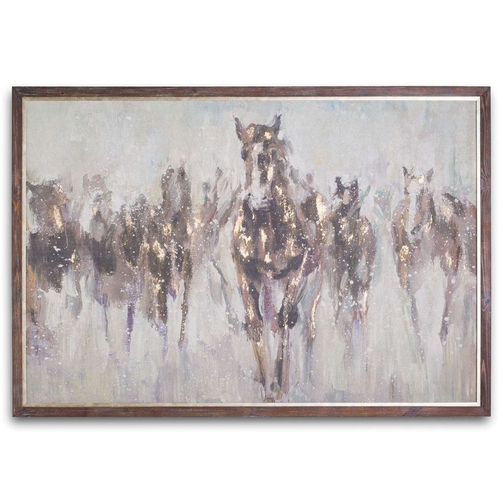 Wild horses large framed picture on cement board-Wall Art-Renaissance Design Studio