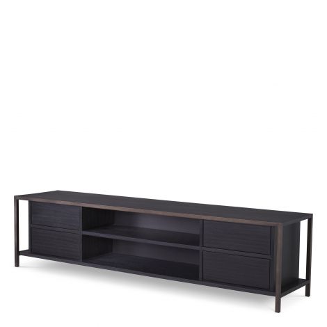 Wilson Charcoal Grey designer TV unit by Eichholtz.-tv unit charcoal-Renaissance Design Studio