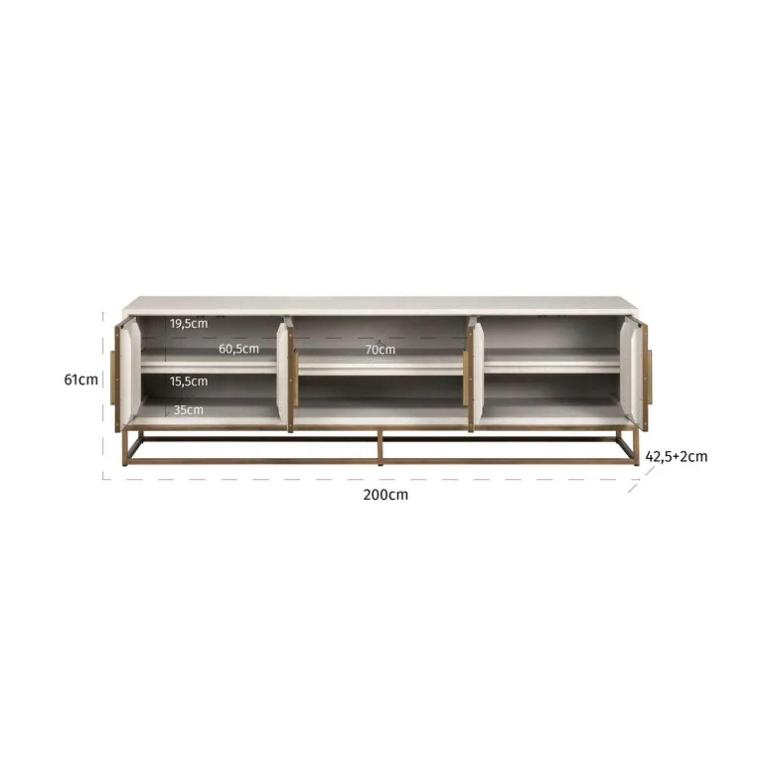 Wilson white TV unit-Renaissance Design Studio