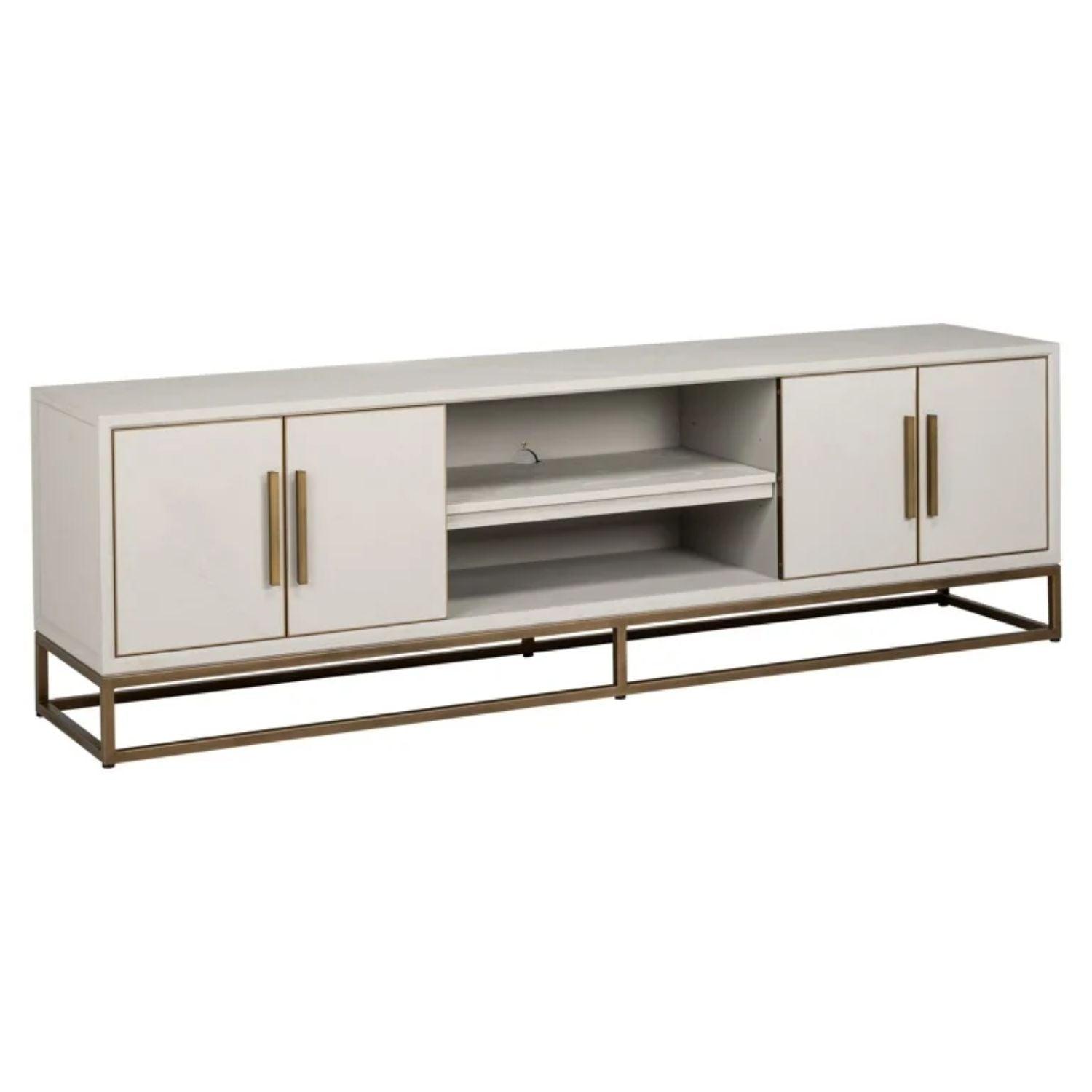 Wilson white TV unit-Renaissance Design Studio