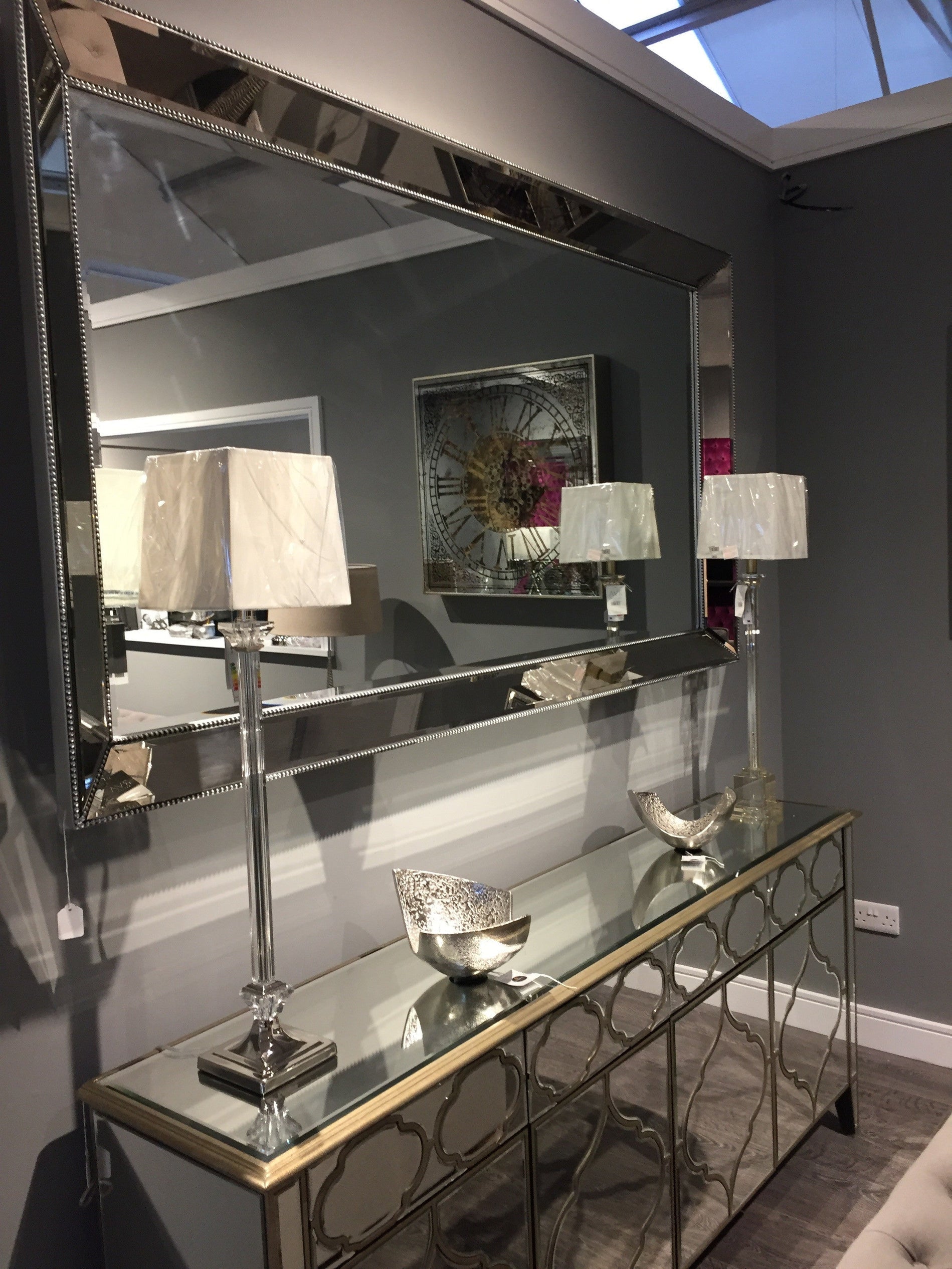 Xl chelsea beaded mirror one only-Renaissance Design Studio