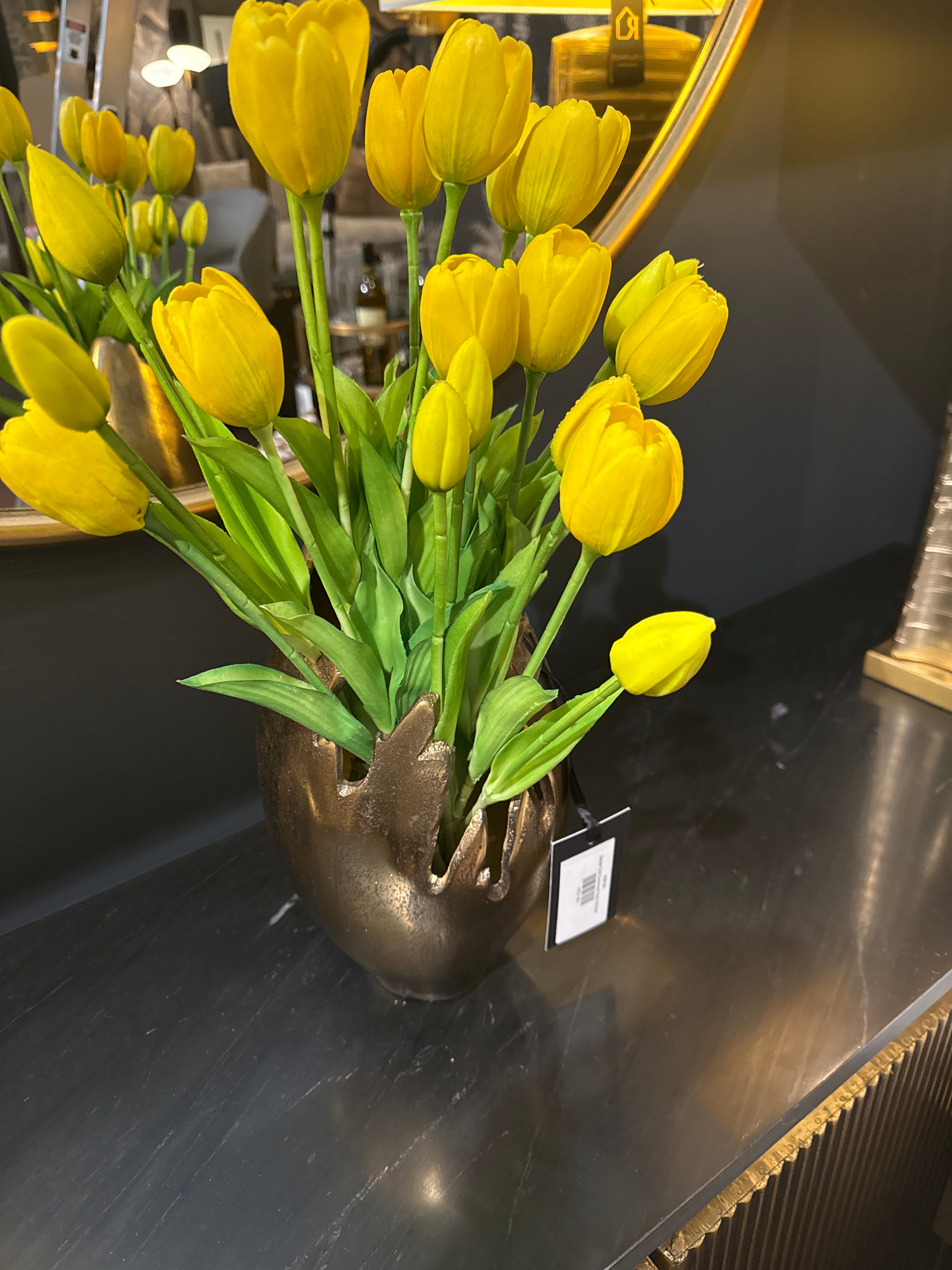 Yellow tulip flower bundle 5 stems-Renaissance Design Studio
