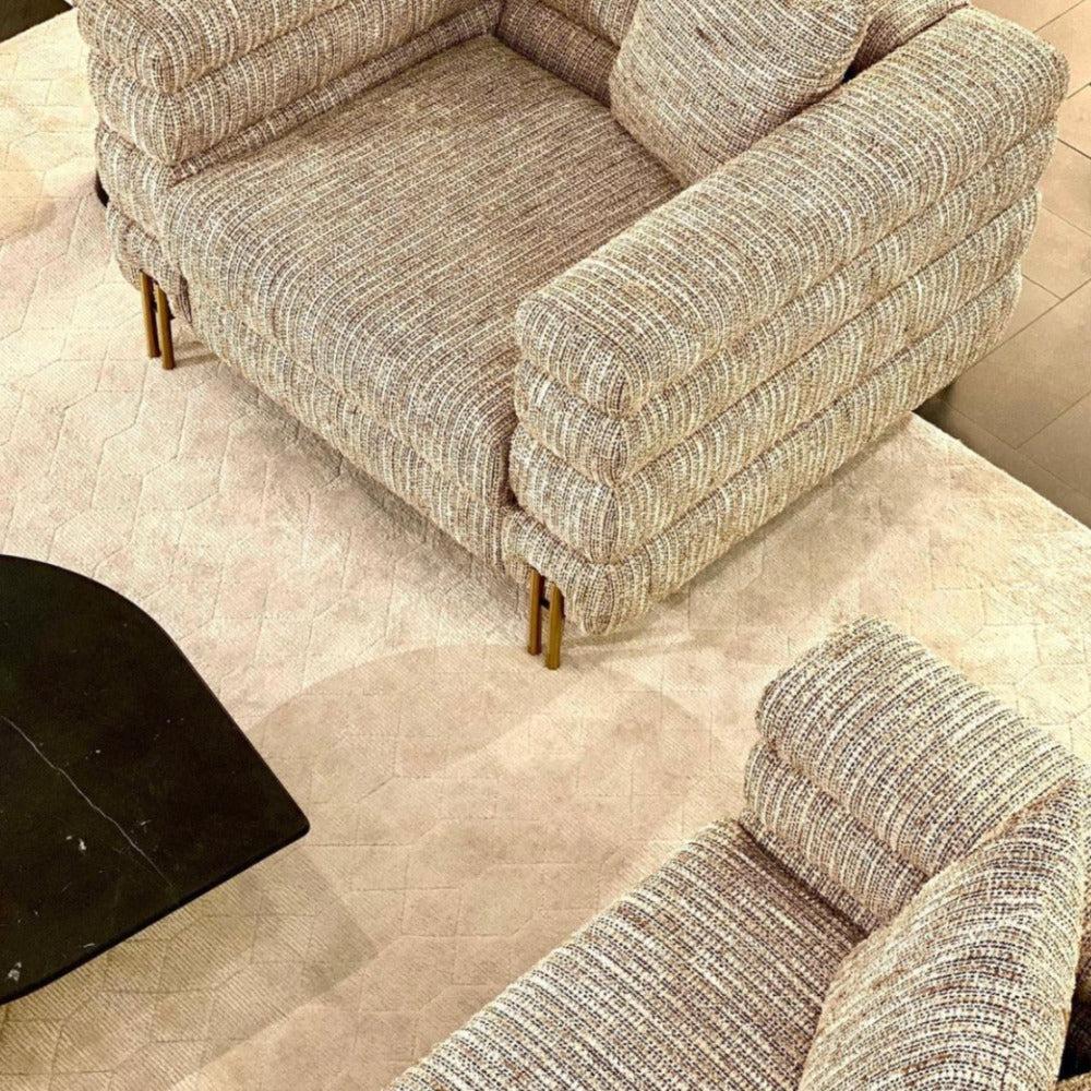 York Sofa with gold accents by Eichholtz-Renaissance Design Studio