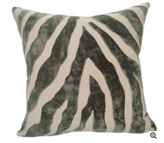 Zebedee Sage cushion 43 x 43 cm-Renaissance Design Studio