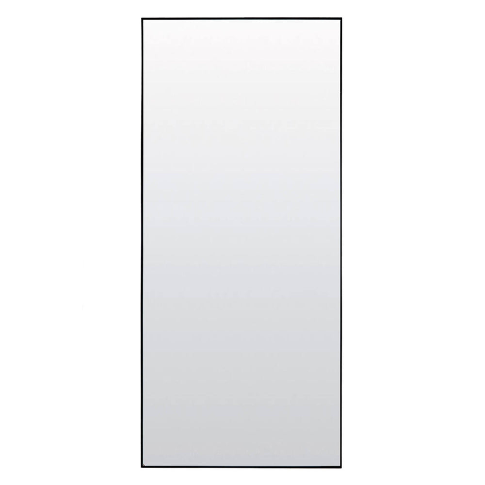 Zeneta large rectangle wall mirror with black trim