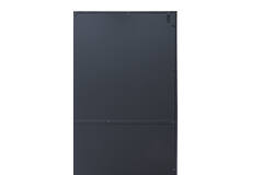 Zeneta large rectangle wall mirror with black trim