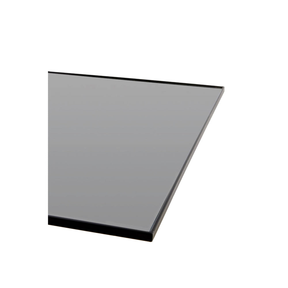 Zeneta large rectangle wall mirror with black trim
